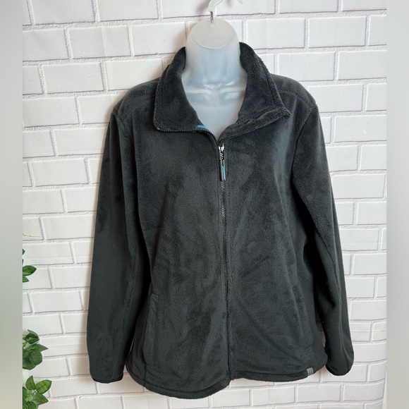 L.L. BEAN Cozy black Teddy Jacket with Plush Texture and Relaxed Fit/size L - Picture 2 of 12